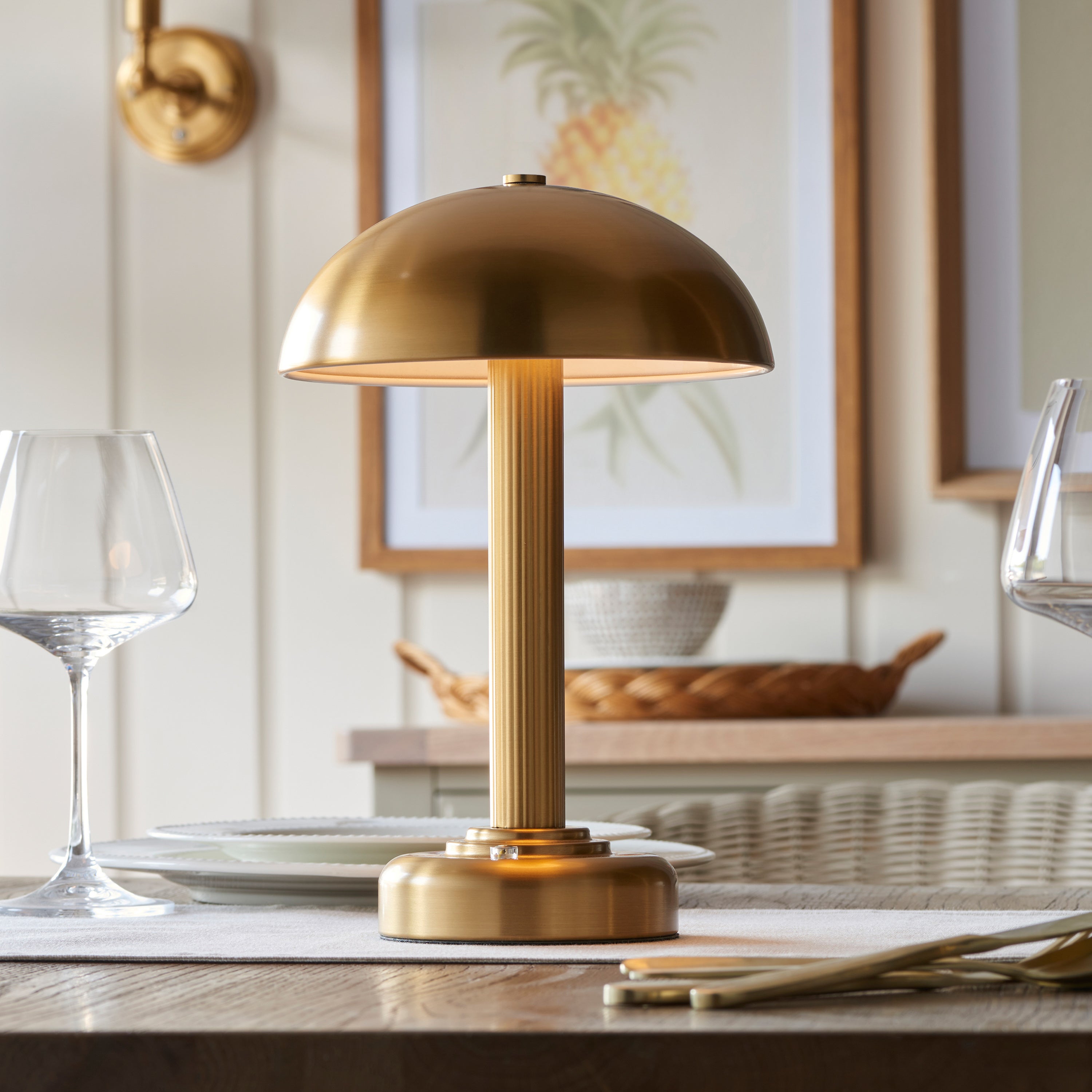 Issey Rechargeable Warm Brass Table Lamp